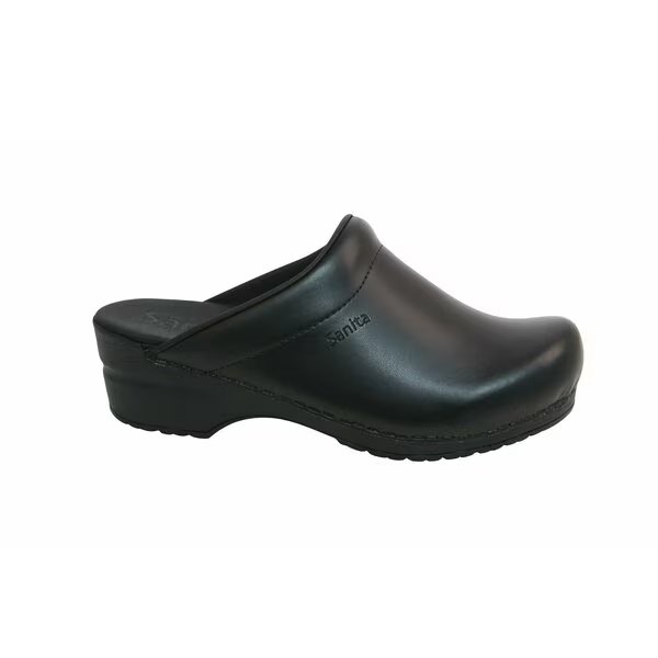 SONJA PU Women's Open Back Clog in Black, Size 6.5-7, PR, Sanita, Mfr#: 1500047-002-38